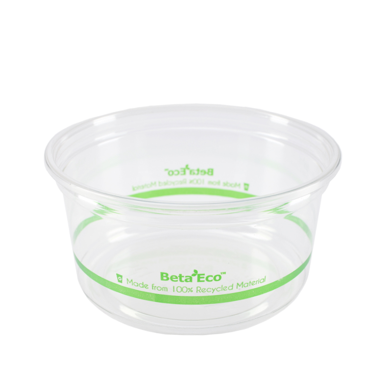 8 oz. Clear PP Plastic Square Tamper Evident Container, 105mm